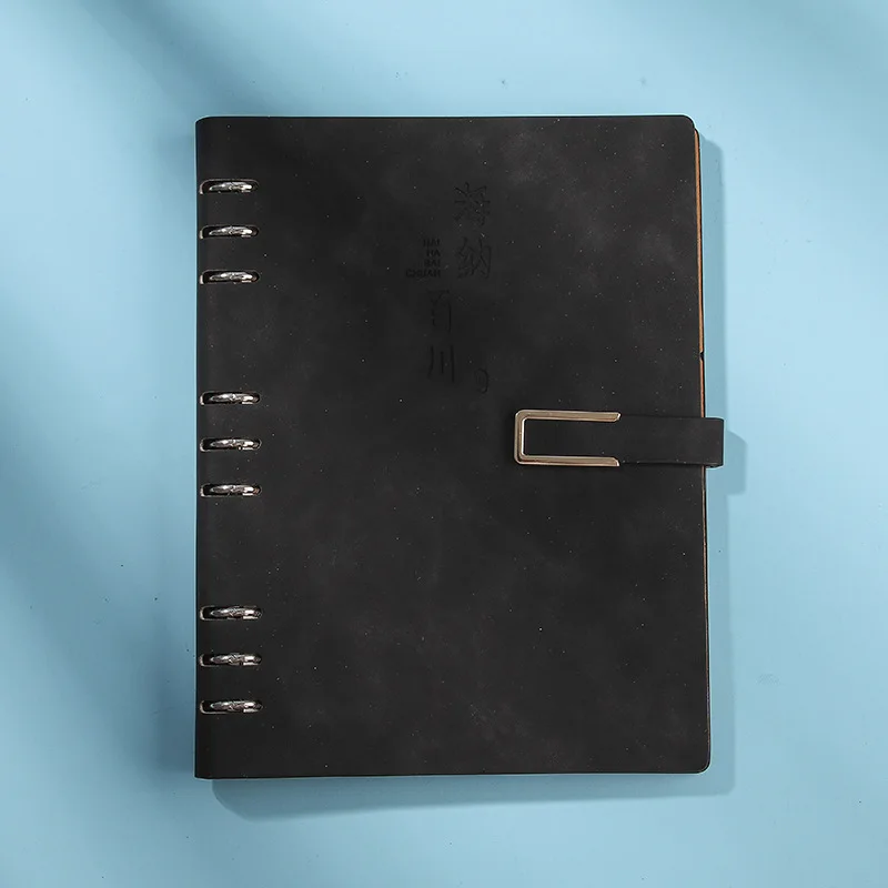 Оптовая продажа цветной блокнот из искусственной кожи с 9 кольцами роскошная бумага для письма Обложка книг A3 A4 A5 индивидуальный чехол принтом