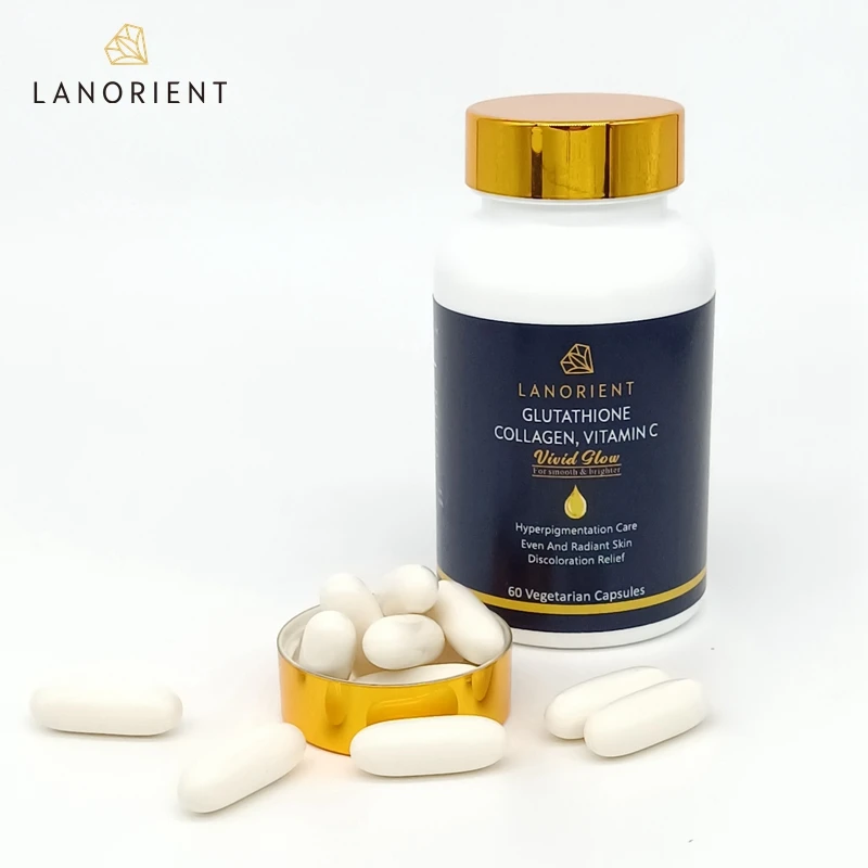  Effective Skin Lightening Supplement Vegan L-Glutathione Whitening Pills Vitamin C