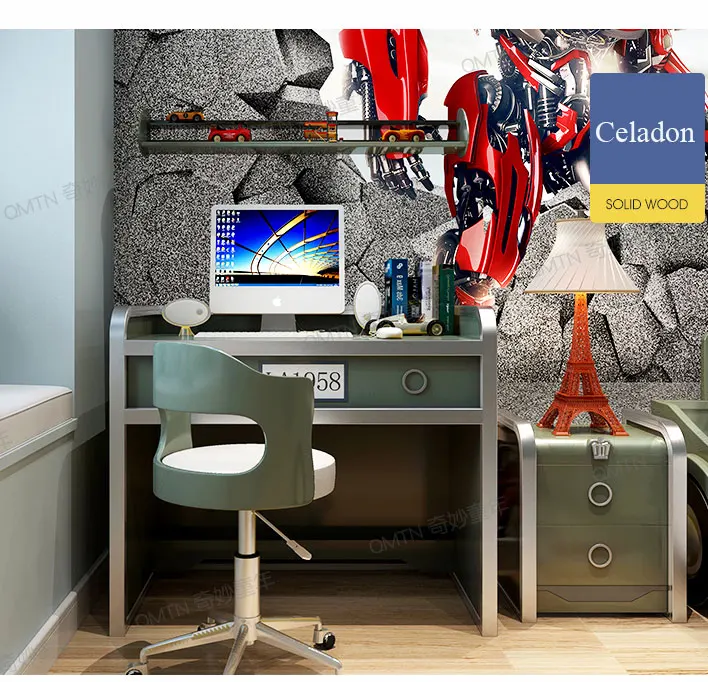 Height Adjustable children table and chair Large Storage Children Study Desk Kids Study Table With Storage Drawer