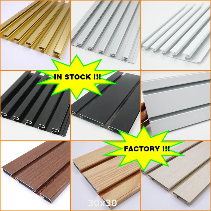 LENWA Extrusion Factory Aluminum Metal Slat Wall Board for Retail or Garage Use