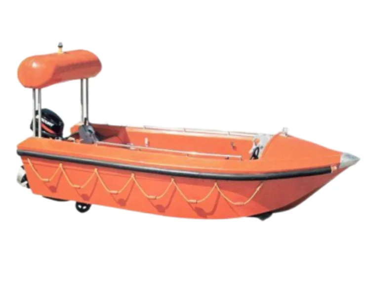 SOLAS Approved fiberglass 4.5M rescue boat lifesaving boat with 30HP outboard engine