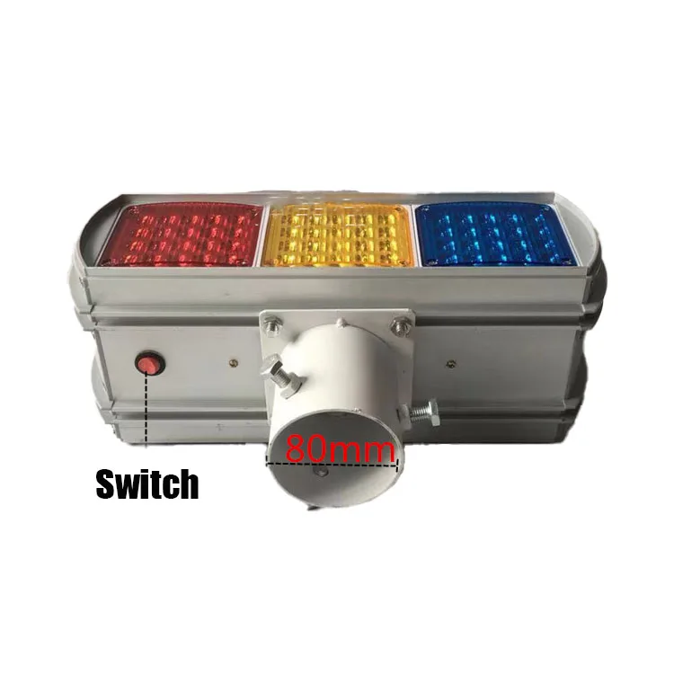 High Quality Double Sided LED Traffic Signal Lights Waterproof Aluminum Solar Strobe Red Blue Yellow Warning Lights