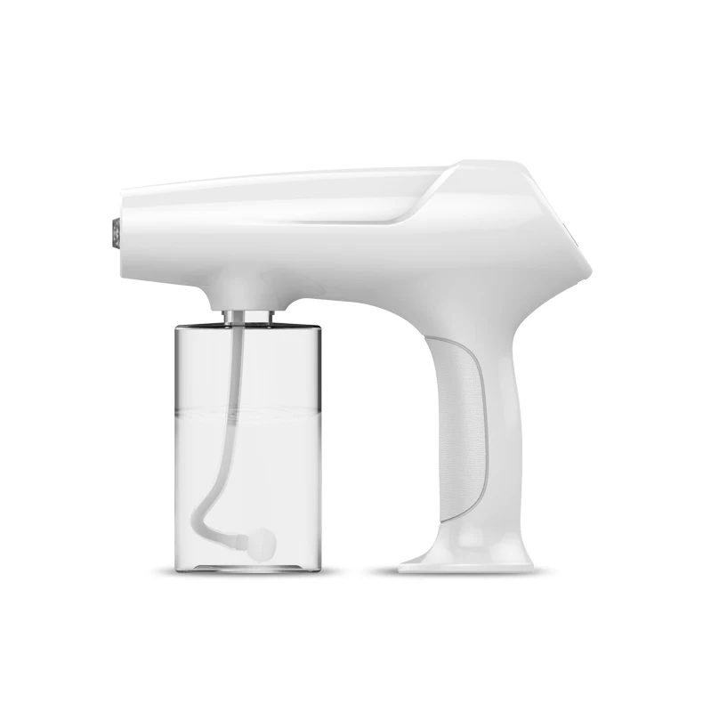 New 2021 Handheld UV Blue Ray Ultrasonic Mist Cordless F8 Alcohol Spray Desinfection Atomizer Small Sanitizing Gun