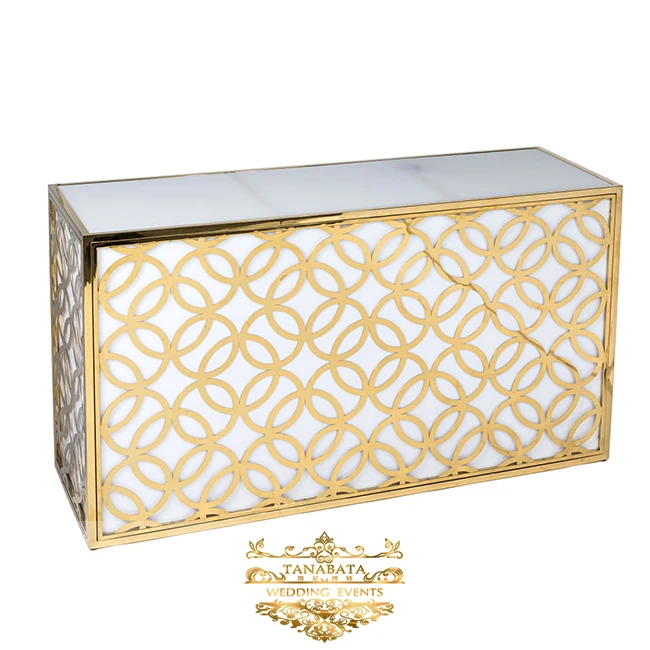 Round mobile night club growing curved bar counter for event