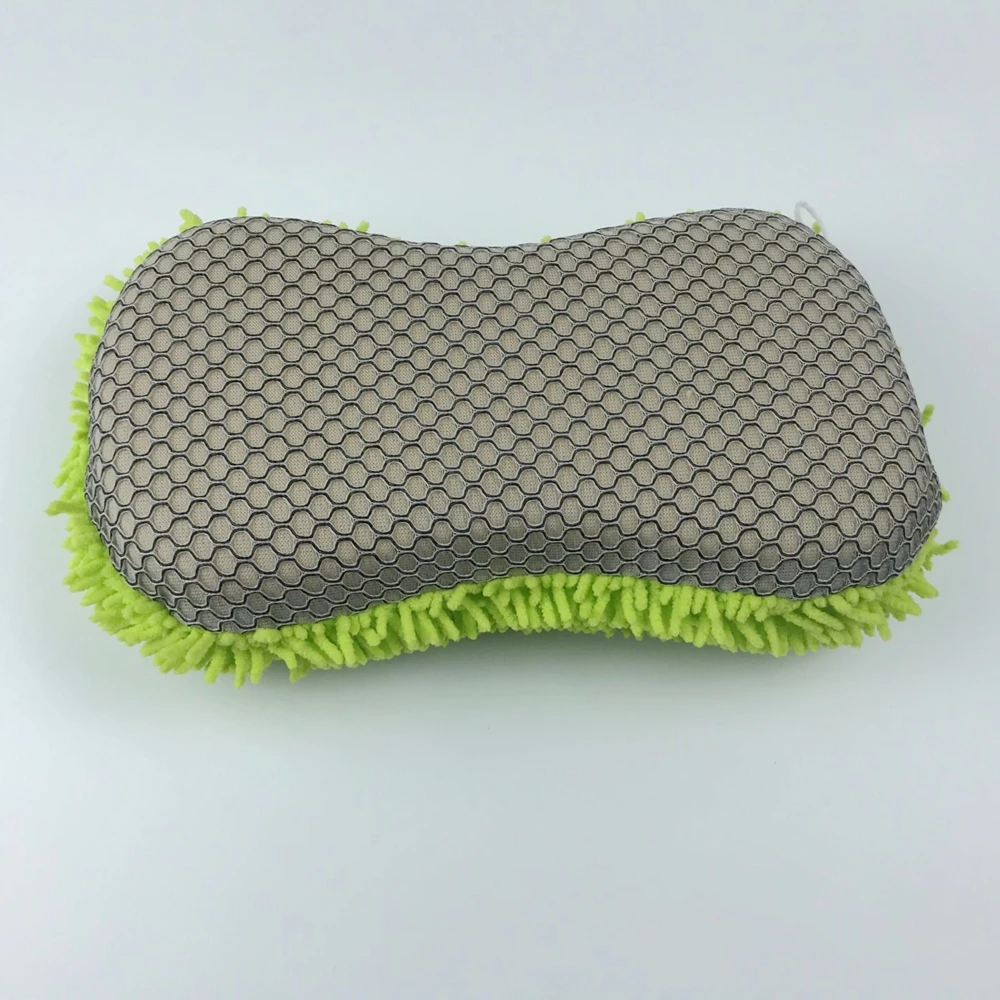 soft green clean  car wash sponge cloth
