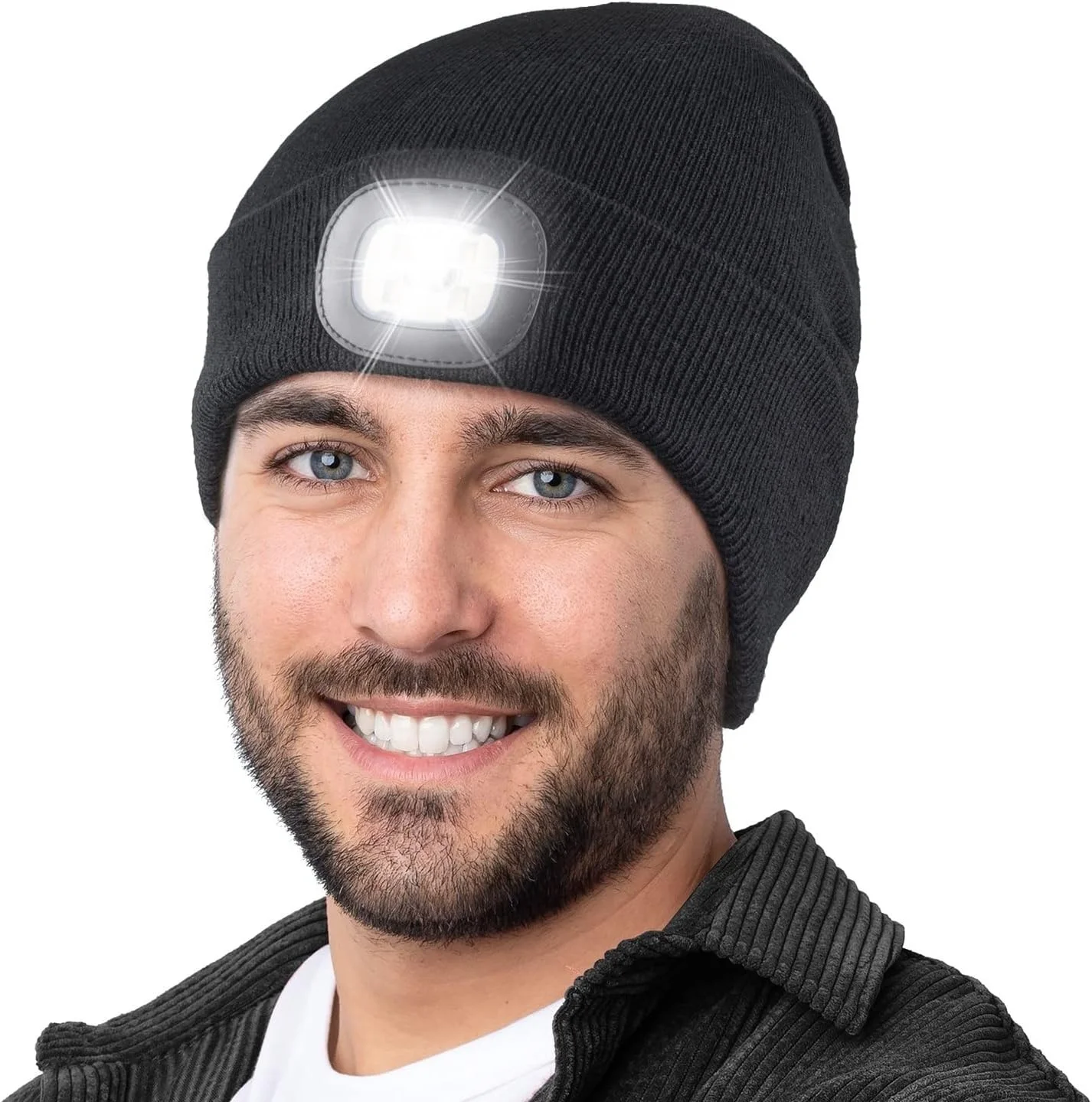 Europe and the United States market LED wool hat LED lamp knitted hat winter night fishing light illuminated hat