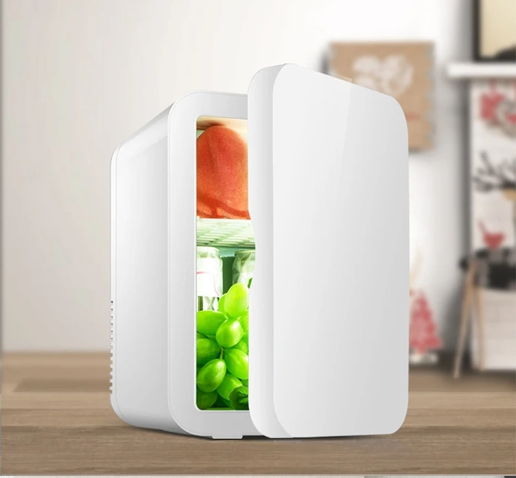 Car Use 8L Marble Glass Door Cooler Smart Compact Fridge Portable Mini Refrigerator