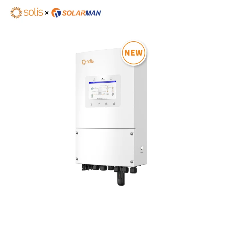 Solis Hybrid Solar Inverter Single Phase Grid-Tied 3KW to 6KW Pure Sine Wave Output Designed Lithium Batteries IP65 Protection