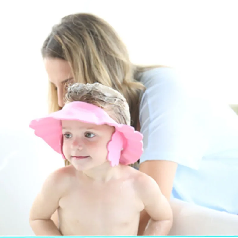 Новое поступление, прекрасная Регулируемая супермягкая шапочка для защиты ушей, шапочка для шампуня для детского душа, шапочка для ванны