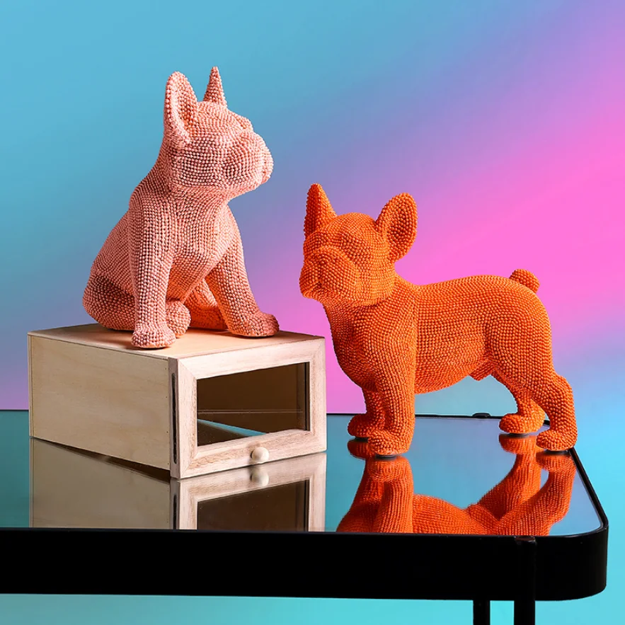 2021 креативные полимерные украшения для дома на заказ, статуя французского бульдога, полимерные поделки