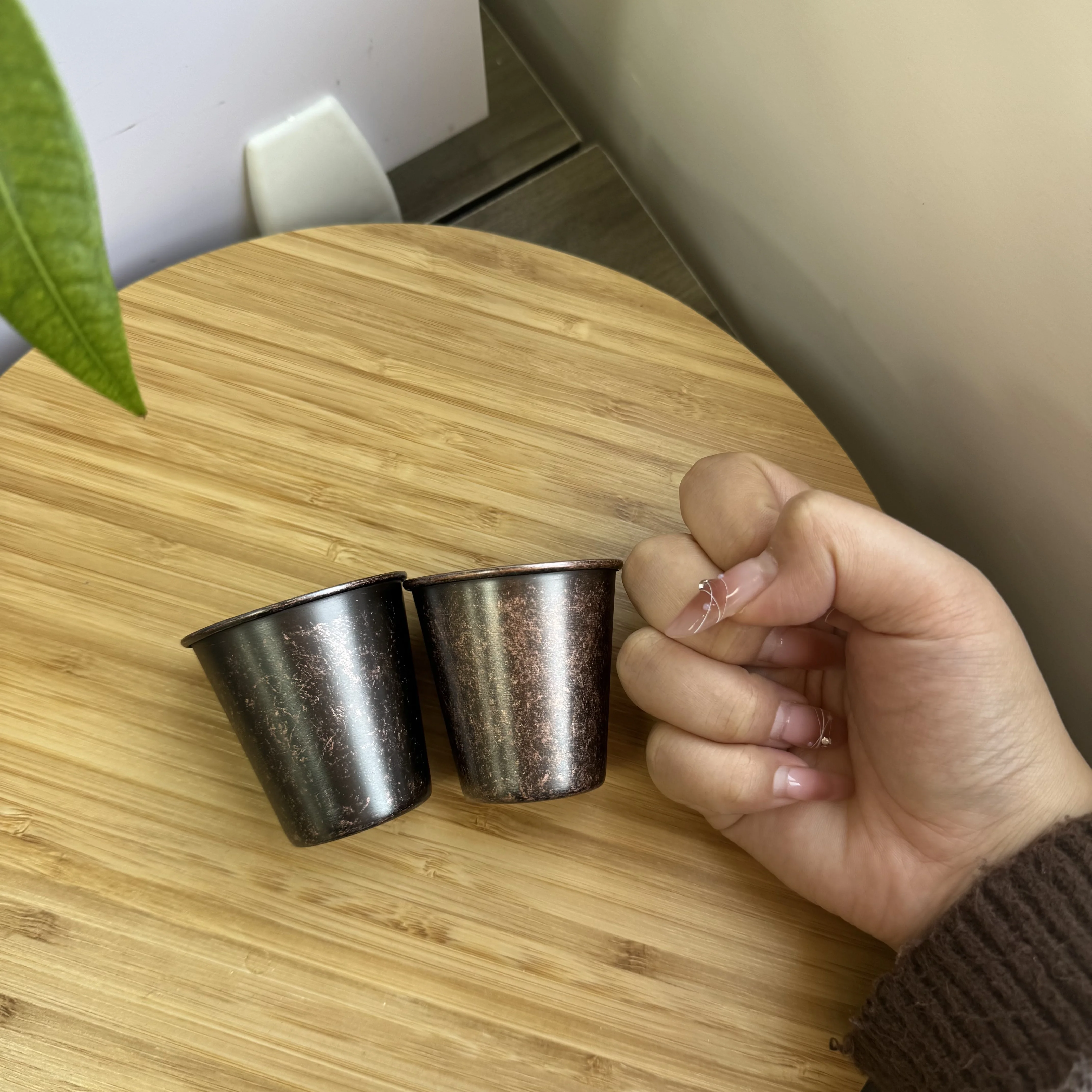 60ml Small Wine Glass shot glass 304 Stainless Steel Spirits Glass Suitable for White Wine Spirits