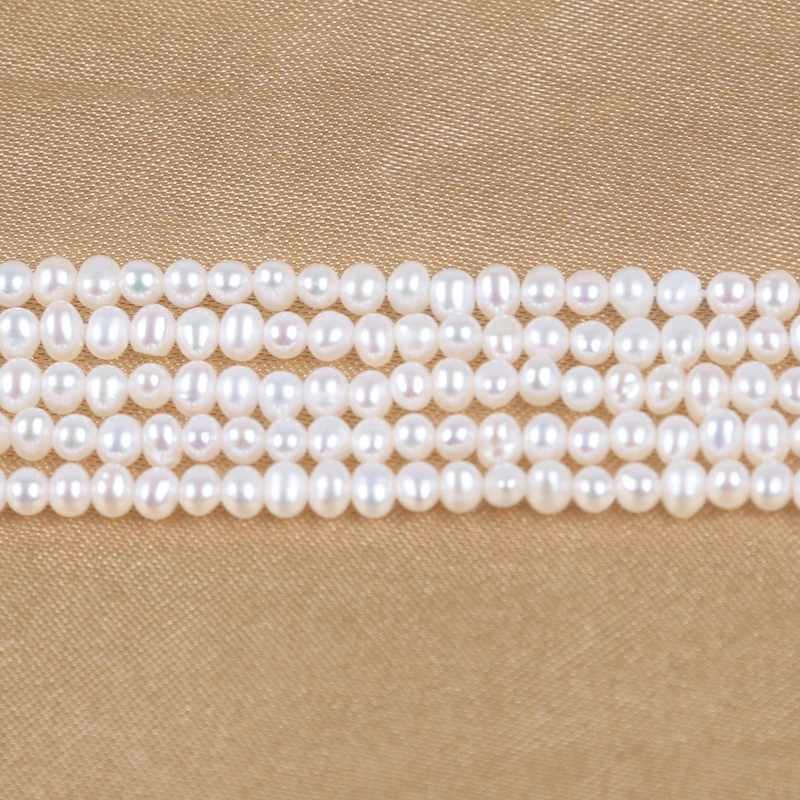 Wholesale AAA natural freshwater pearl beads diy semi-finished beaded potato beads center hole jewelry accessories