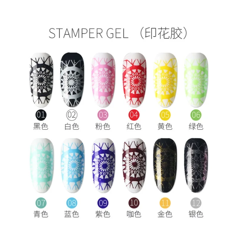 Hot sales nails art stamper gel kit nail stamping plates set