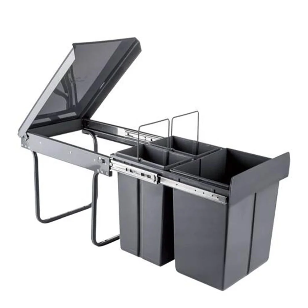 Environmentally home kitchen cabinet inner bucket dustbin plastic waste bin trash box