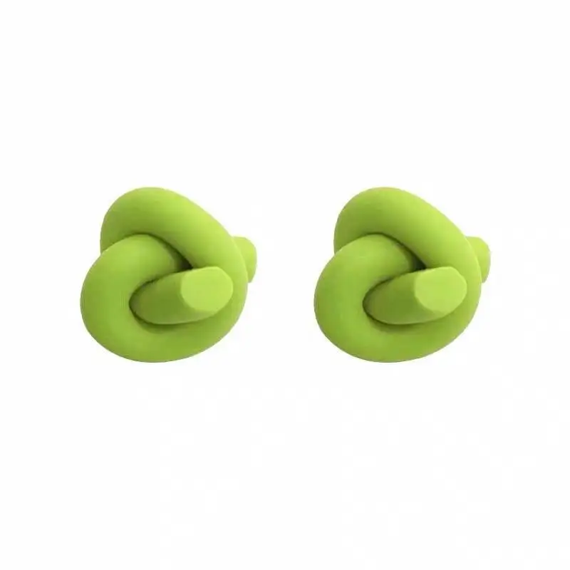 Wholesale Handmade Clay Stud Earrings with Knotted Polymer Gold Plated Cute Geometric  Animal Pattern Earrings For Gifts