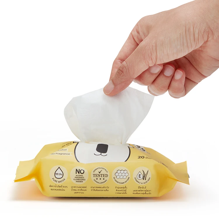 Lookon Пользовательские Биоразлагаемые влажные 99.9% чистые салфетки 80 листов детские лучшие