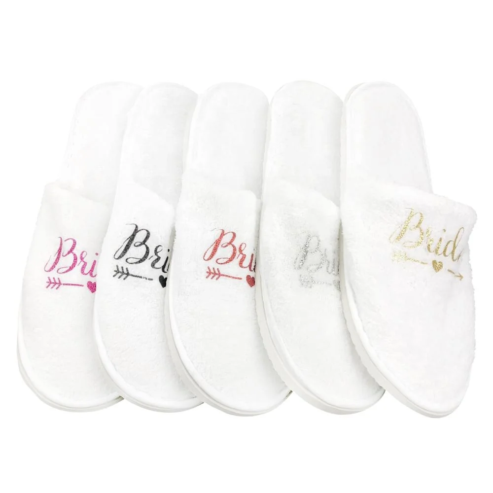 
Hawin Thickened Non-woven Bridesmaid Soft Slippers Good Quality Bride to be Slipper 