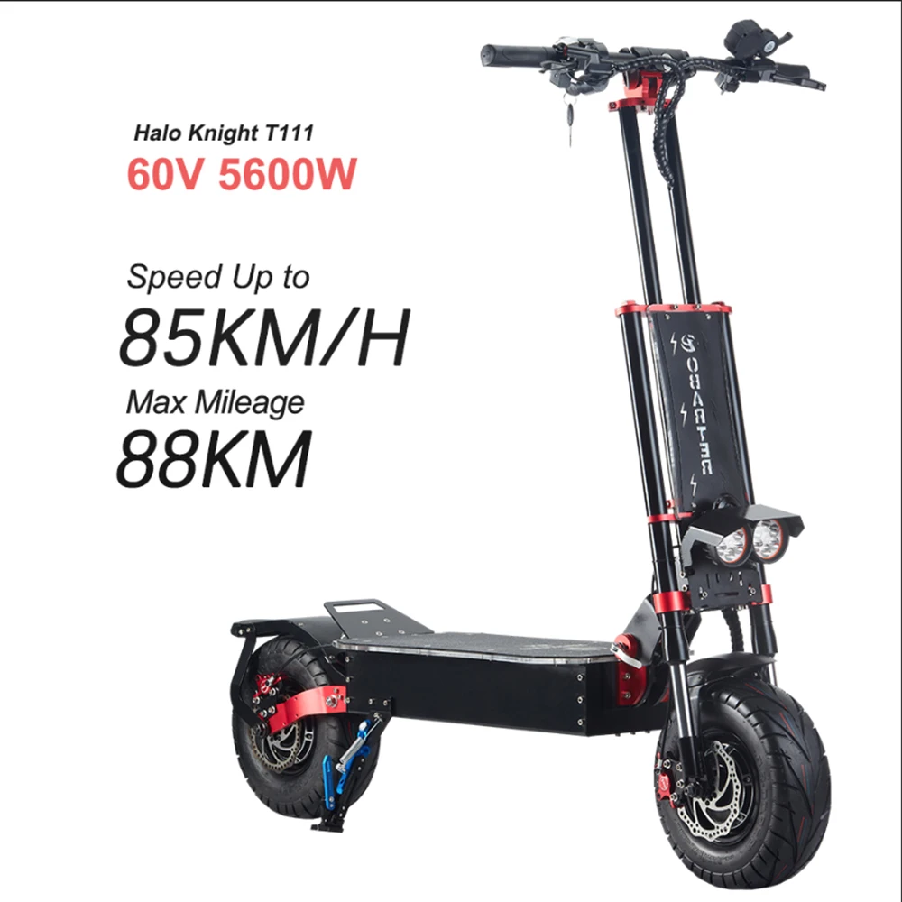 Halo Knight 2021 60V 5600W Powerful Adult Electric Scooter 13inch Big Wheels 85km/h High Speed Scooters Electric For Adults