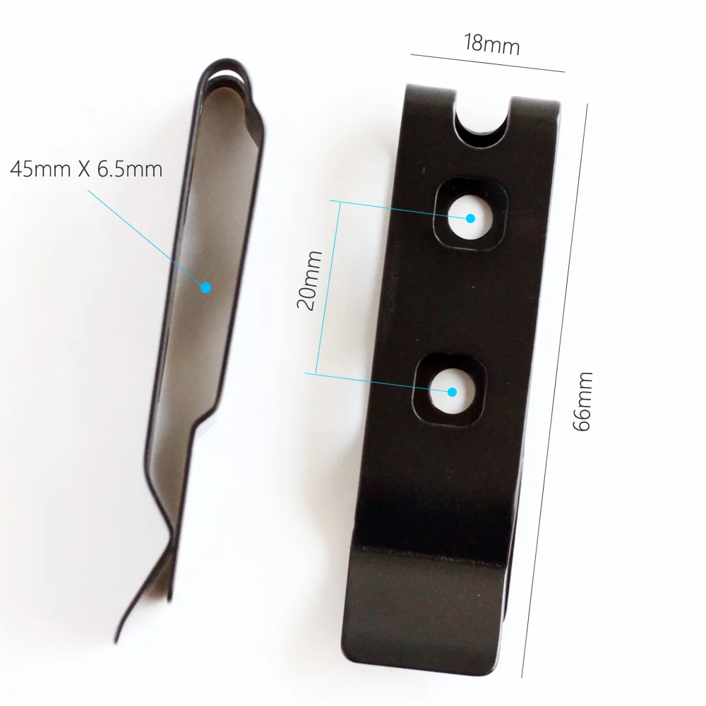 Black Tactical Metal Belt Clip With Mounting Hardware Kydex Holster Sheath Clip Loop