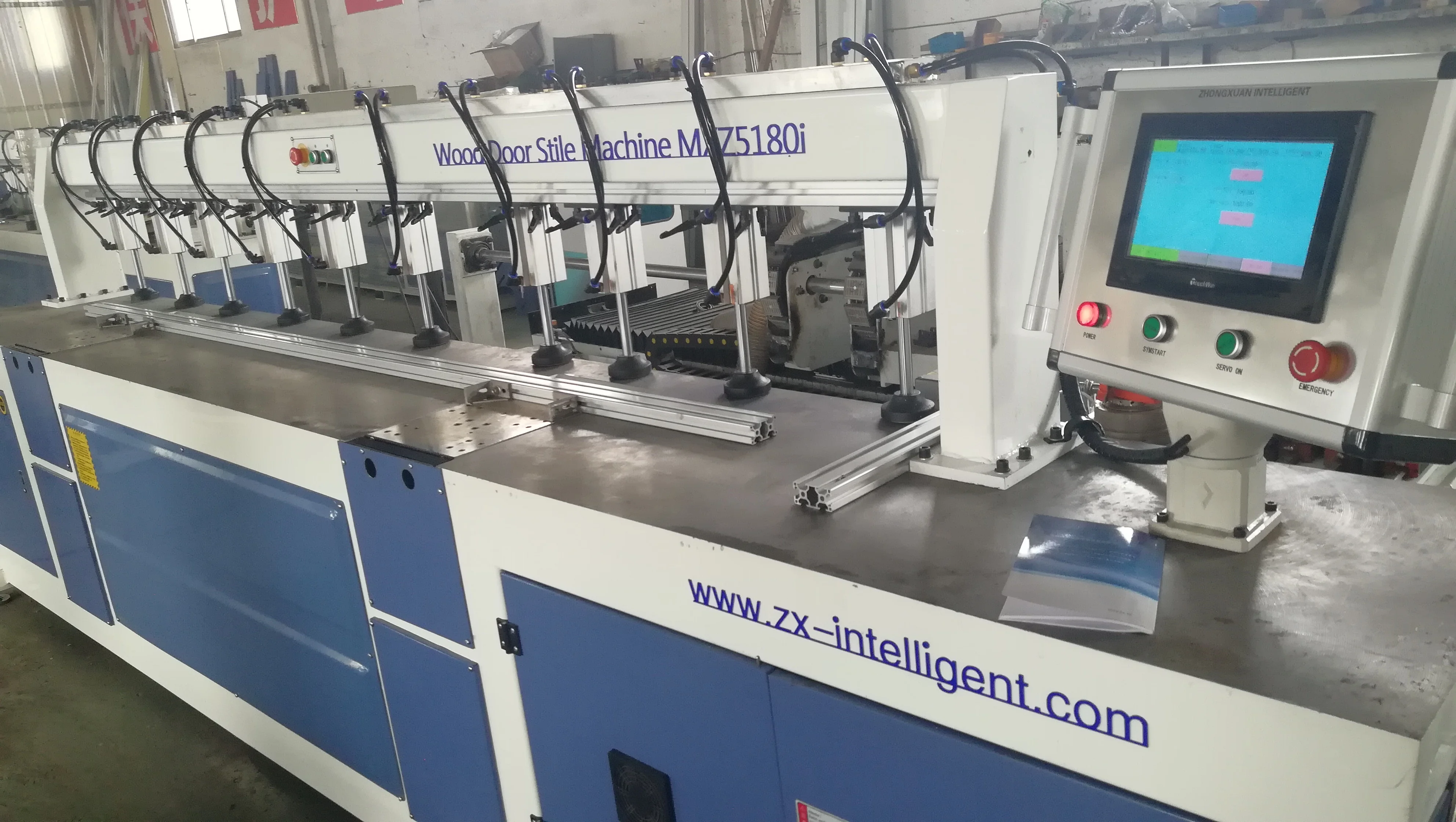 
CNC wood door stile drilling and milling shape machine 