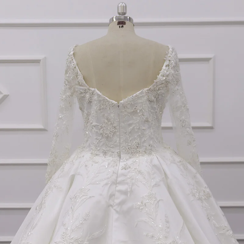 Eslieb SJ226 High quality new bride Star luxury  shoulder robe beads mariage dream tail court wedding dress