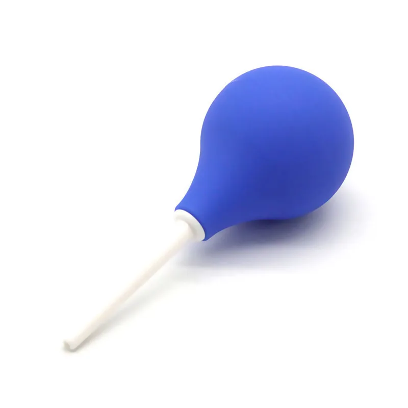 Enema Rectal Shower Cleaning System Silicone Gel Blue Ball for Anal Anus Colon Enema Anal Cleaning