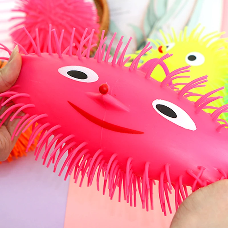Bulk Wholesale Novelty Small Capsule Toy Plastic TPR Soft Stretchy Animal Spiky Puffer Ball for Vending Machine