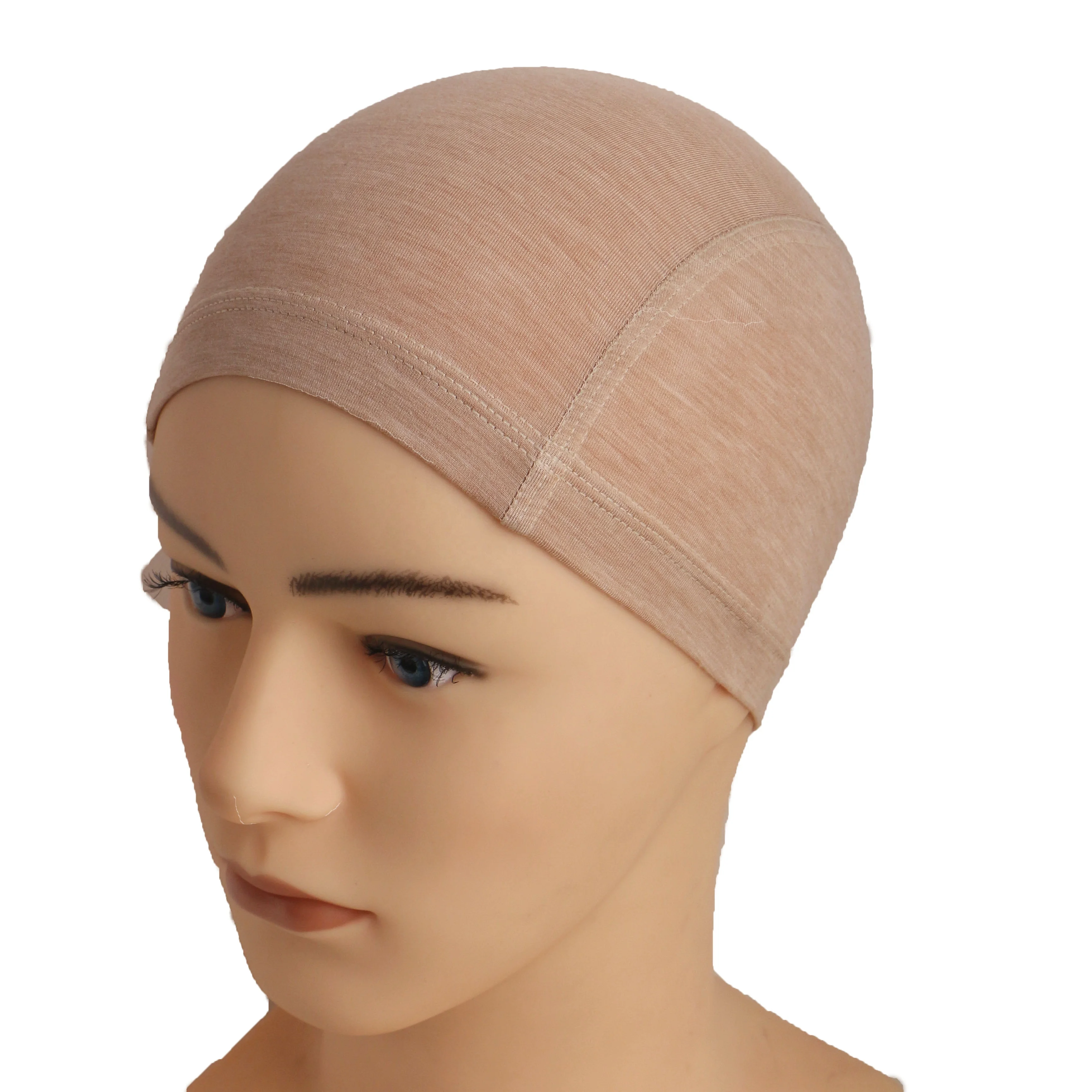 14-52N Hot Sale Spandex Net Dome Wig Cap Natural and non-staining Bamboo Fiber Spandex Wig Lining Caps  for Making Wigs