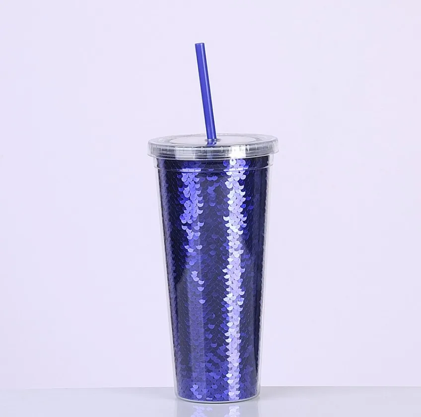 Многоразовый пластиковый стакан с двойными стенками, 16 унций, 20 унций, 24 унции, 32 унции