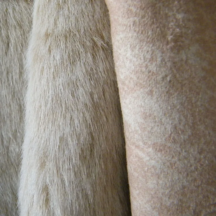 Factory direct sales print suede composite long fur coat fashion fabric