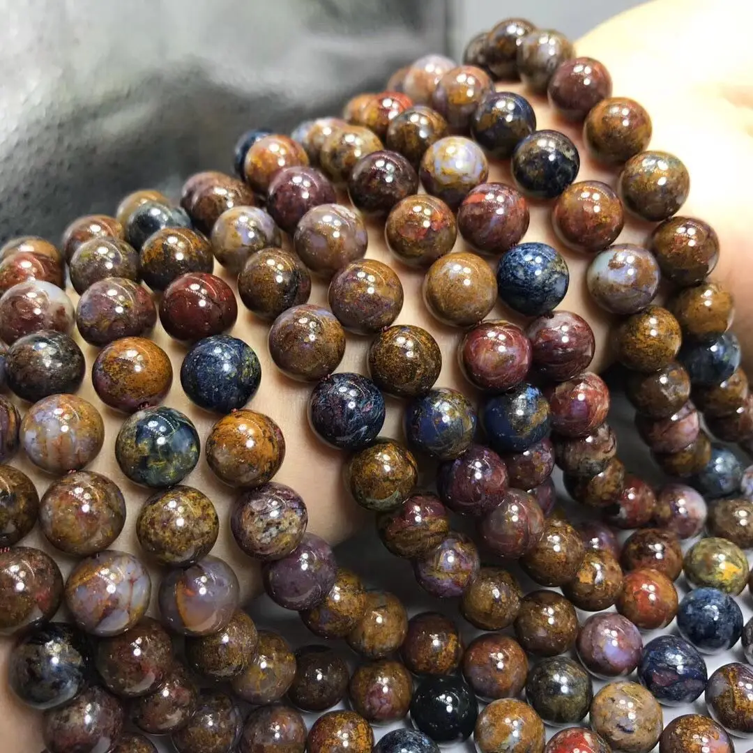 12mm round natural gemstone semi precious pietersite beads