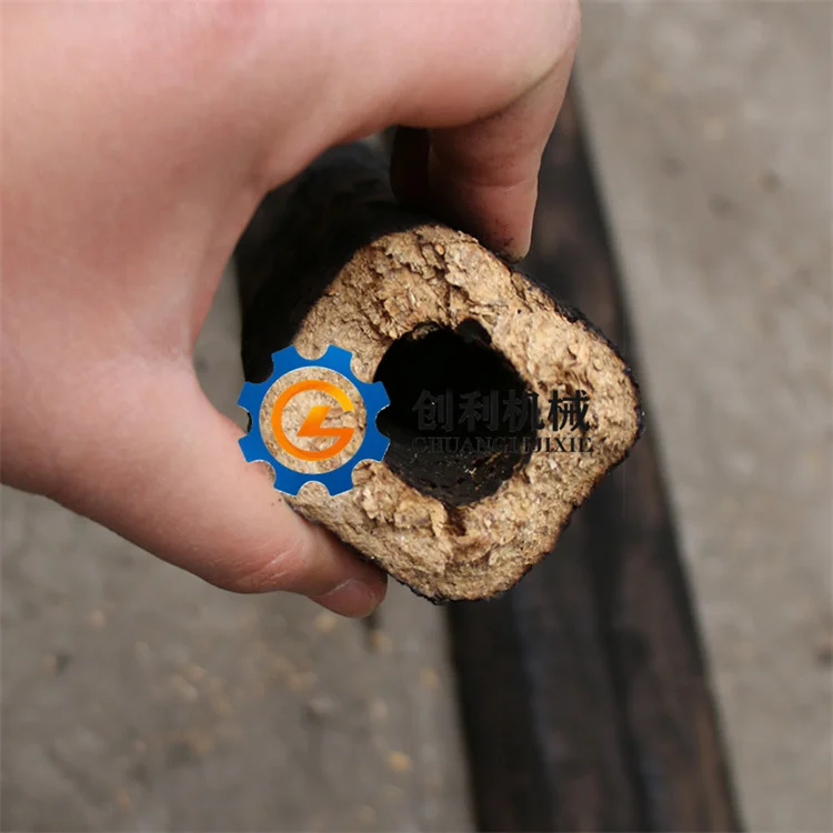 Compressed Bamboo Wood Sawdust Leaves Block Charcoal Making Recycling Machine