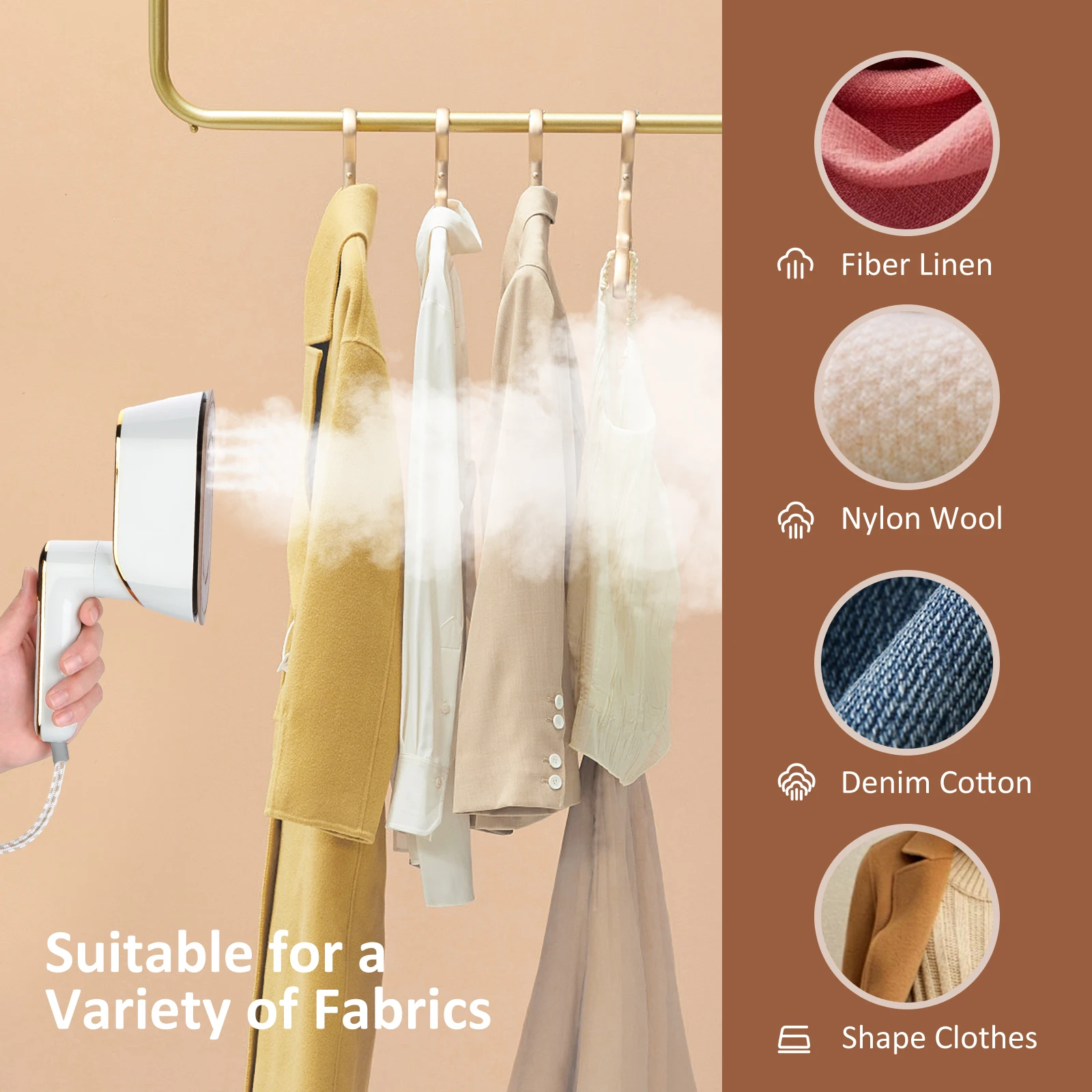 New Steam Iron For Clothes Garment Steamer Foldable Handheld Travel Steam Iron Ceramic Electric Iron Wet Dry Ironing Machine