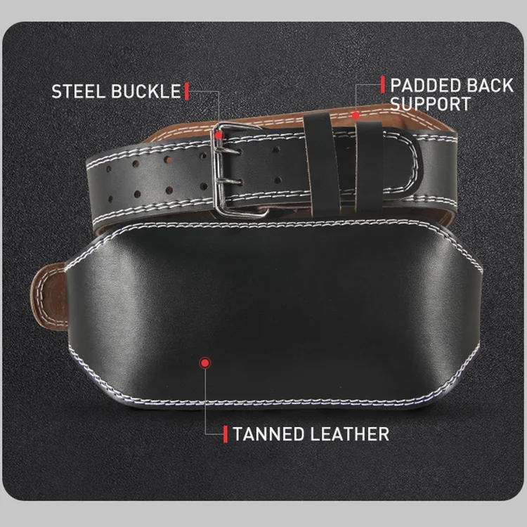 Weight Power Lifting Belt Deadlift Training Weight Belt Lumbar Back Support for Workout Gym PU Leather Weight Lifting Belt