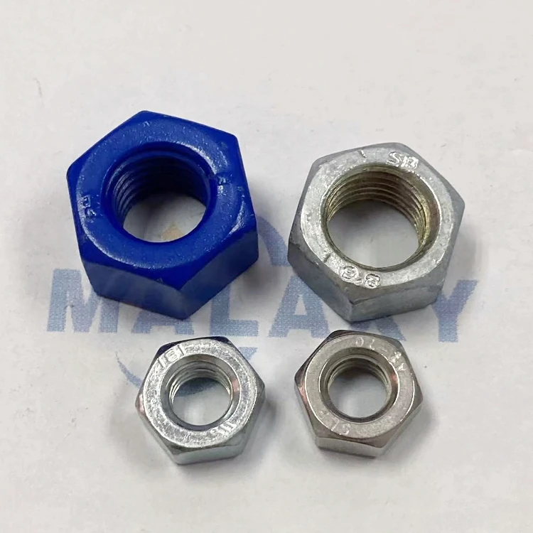 MALAXY ASTM A194 2H высокое качество SS304 SS316 черный оксид углерода DIN 934 HDG Шестигранная гайка M2-M100 шестигранные гайки для болта с шестигранной головкой