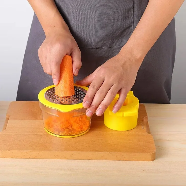 4 in 1 Multi-Functional Corn Cob Stripping Tool Stainless Steel Garlic Ginger Grater Corn Peeler Stripper Slicer