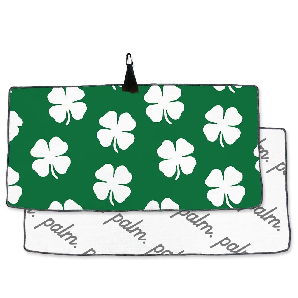 Fashion custom sublimation digital printed absorbent quick dry golf towel microfiber waffle texture custom logo printed