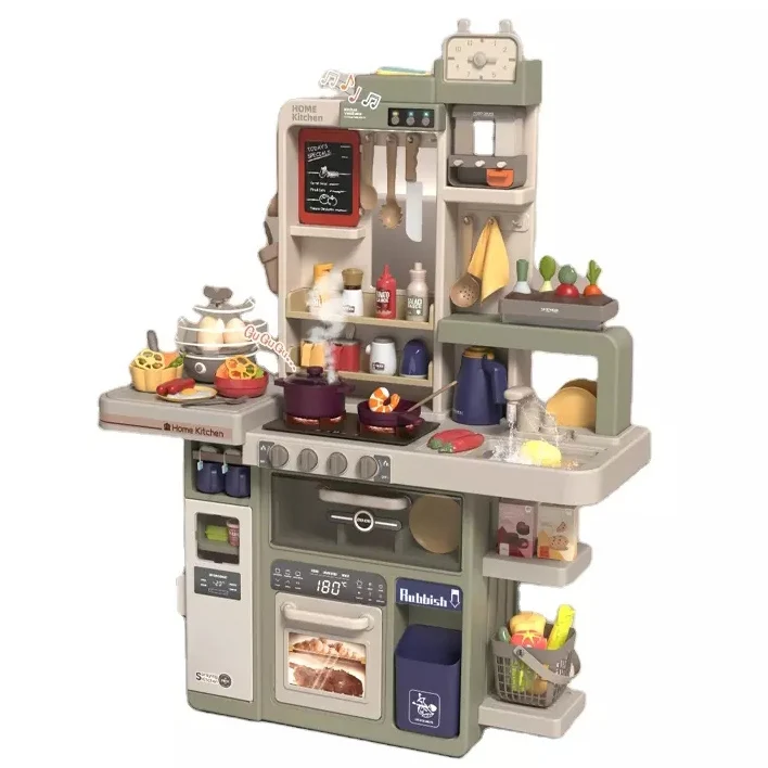 Factory Wholesale Kitchen Set Toy Pretend Play Cooking Game Spray Children Kitchen Educational Toy With Lighting And Sound