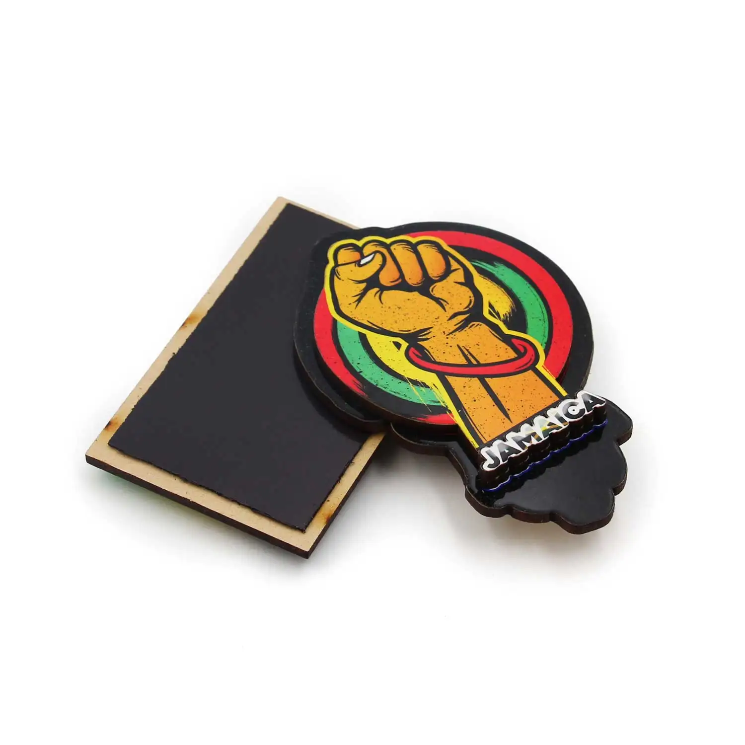 High Quality Tunisia Thailand Bangkok City Tourist Souvenir MDF Wood Fridge Magnets Custom Wooden Fridge Magnets