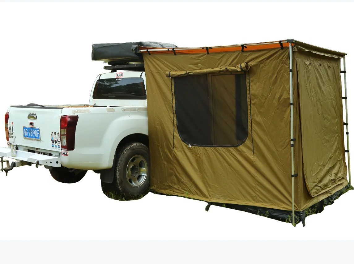 Waterproof Canvas 2.5m*2.5 CAR Awning Extension with Sidewalls Four-season Tent Total Waterproof 650G PVC Oxford 400G Canvas