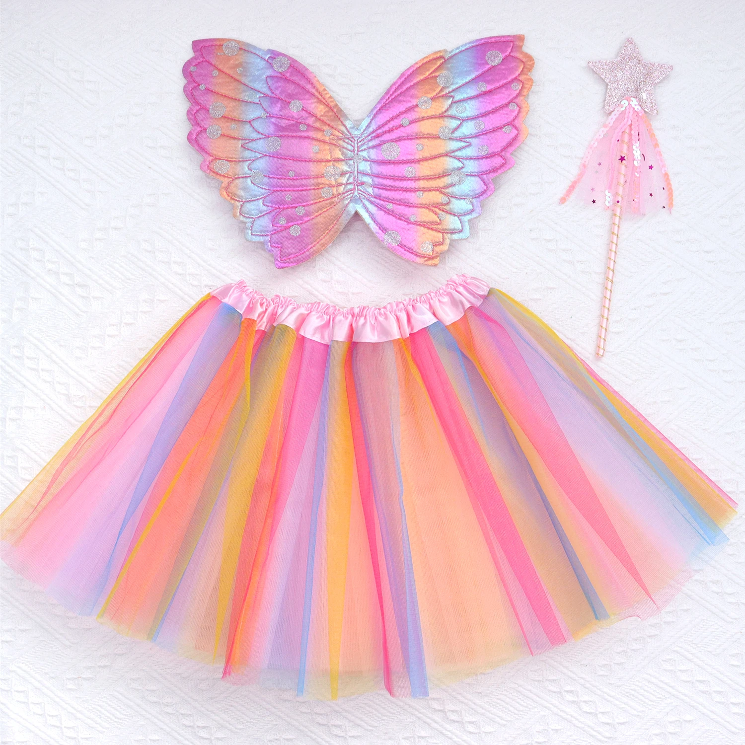 Hot Sale Kids Girl Halloween Tutu Skirt with Hats and Brooms Children Witches Cosplay Costumes