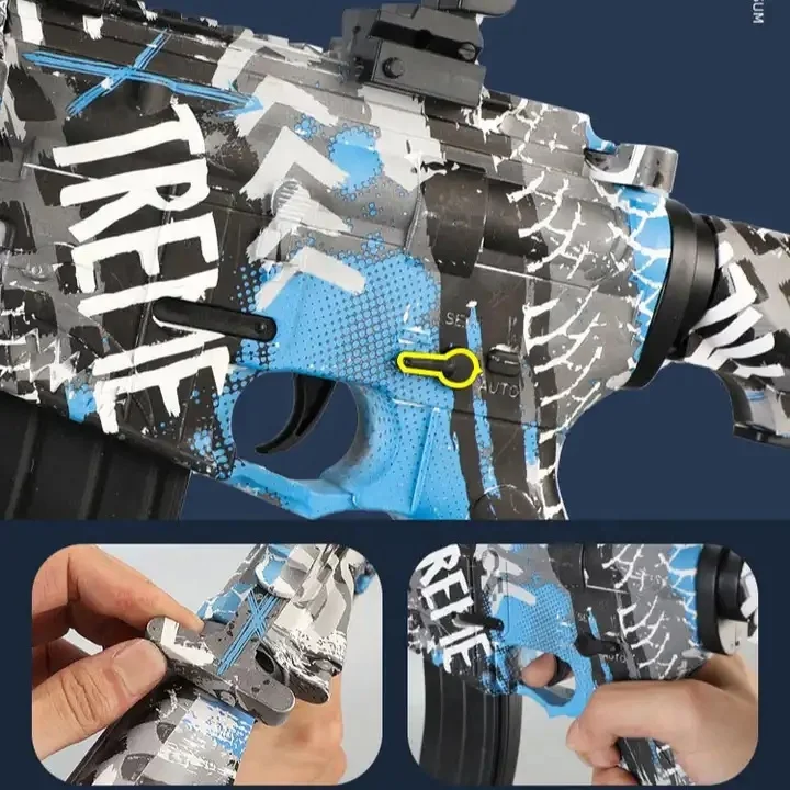 Safety Toy Gel Guns Kid Splatter Ball Gel Launcher Water Bullet Blaster Ball Gun Toy Ak47 M416 M4 Orbies Gel Gun