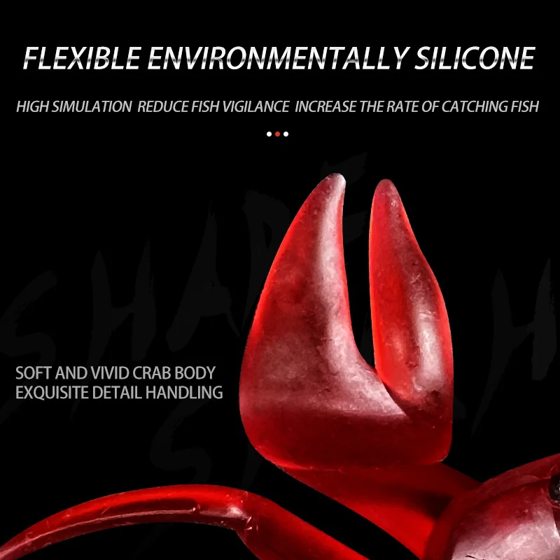 Fishing Soft Crab Lure Artificial Silicone 3D Simulation Crab Bait Trap Fishing lures