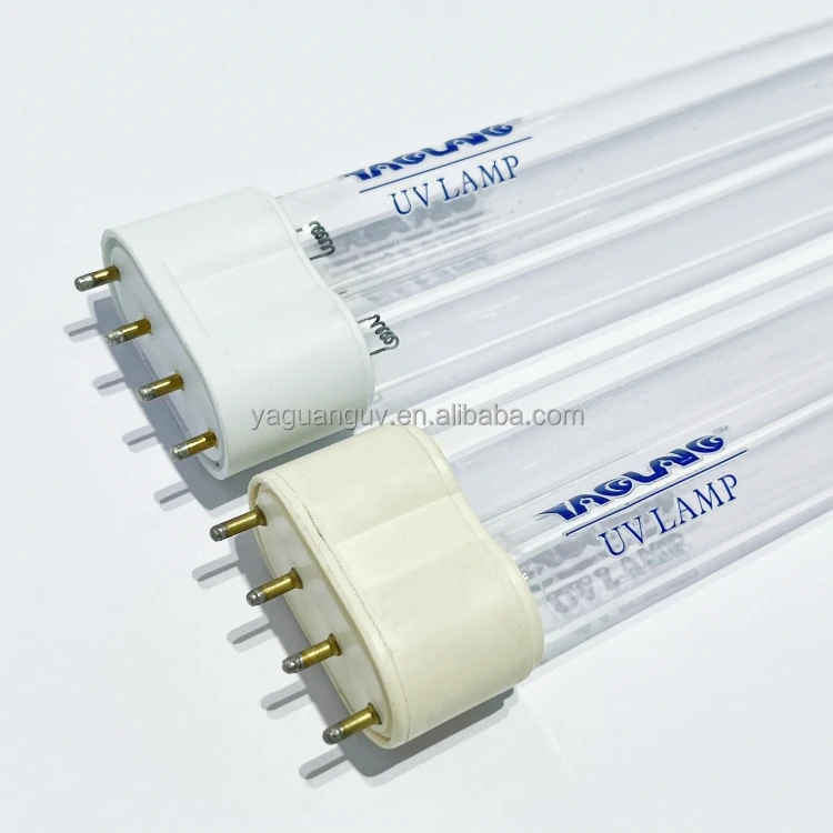 55w high ozone lamp ultraviolet 2G11 base uv light lamp H shape quartz uv lamp