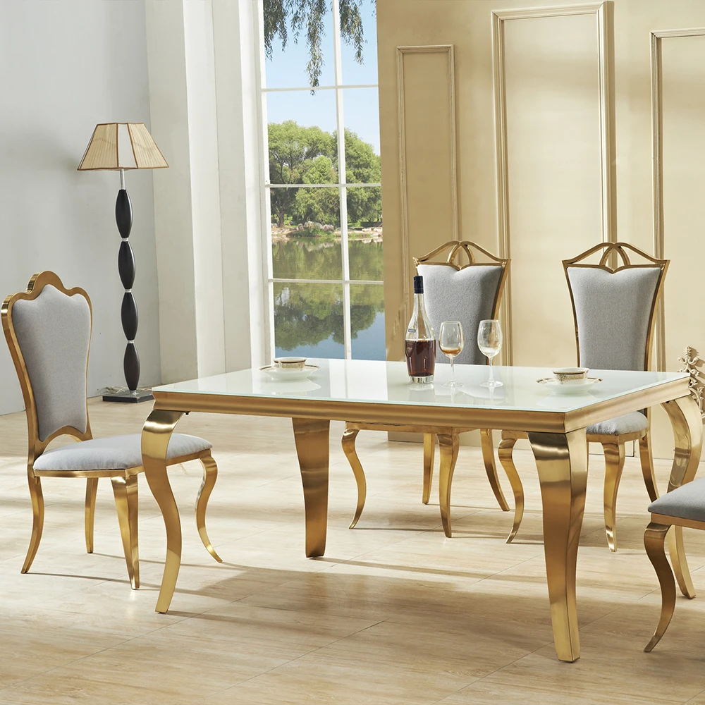 Современный обеденный стол из нержавеющей стали зеркальный черный столовый с 4 змеиными ножками и 6 стульями