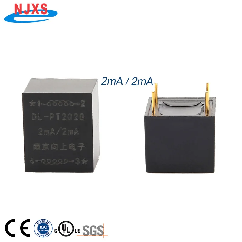 High Precision micro voltage transformer DL-PT202G 2mA/2mA voltage sensor supplier pcb encapsulated transformer