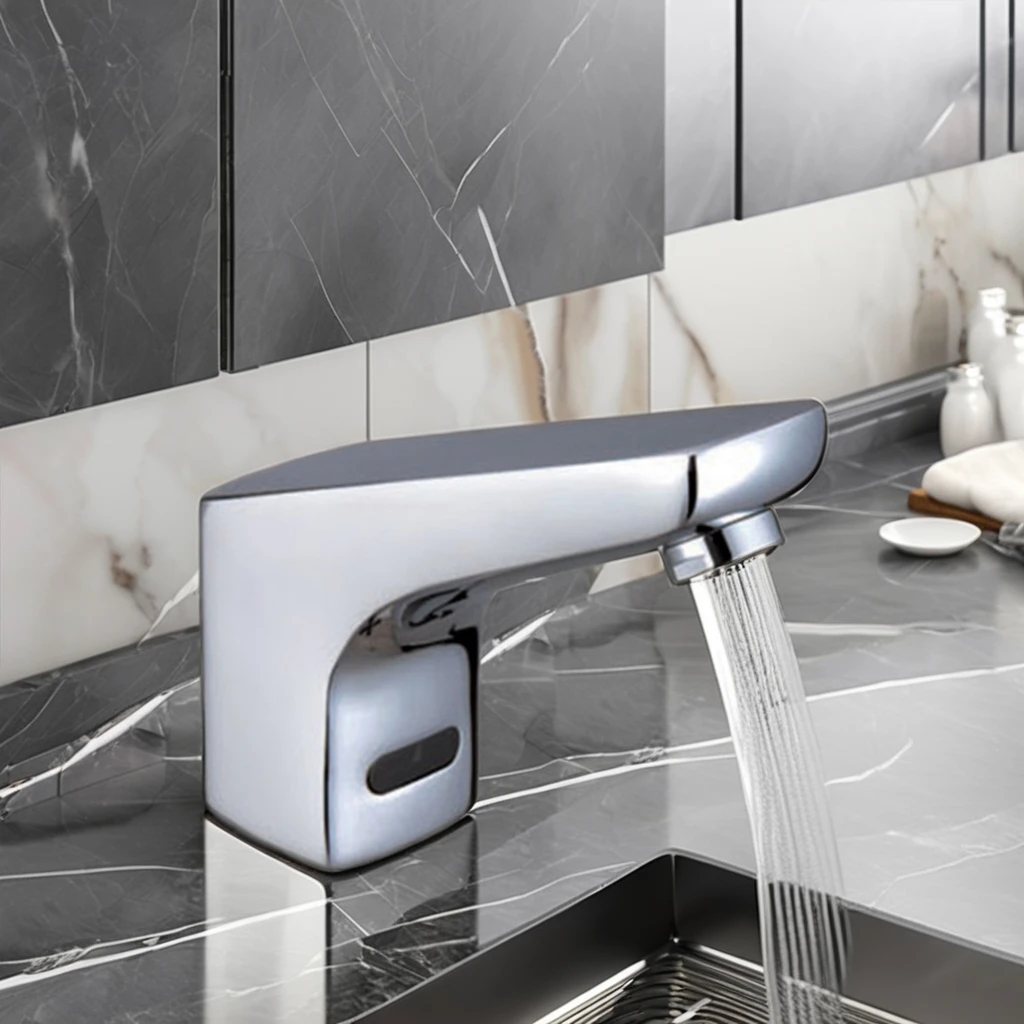 High Quality HY-165D Automatic Sensor Faucet Non-Contact Touchless Water Tap Mixer for Bathroom Kitchen School