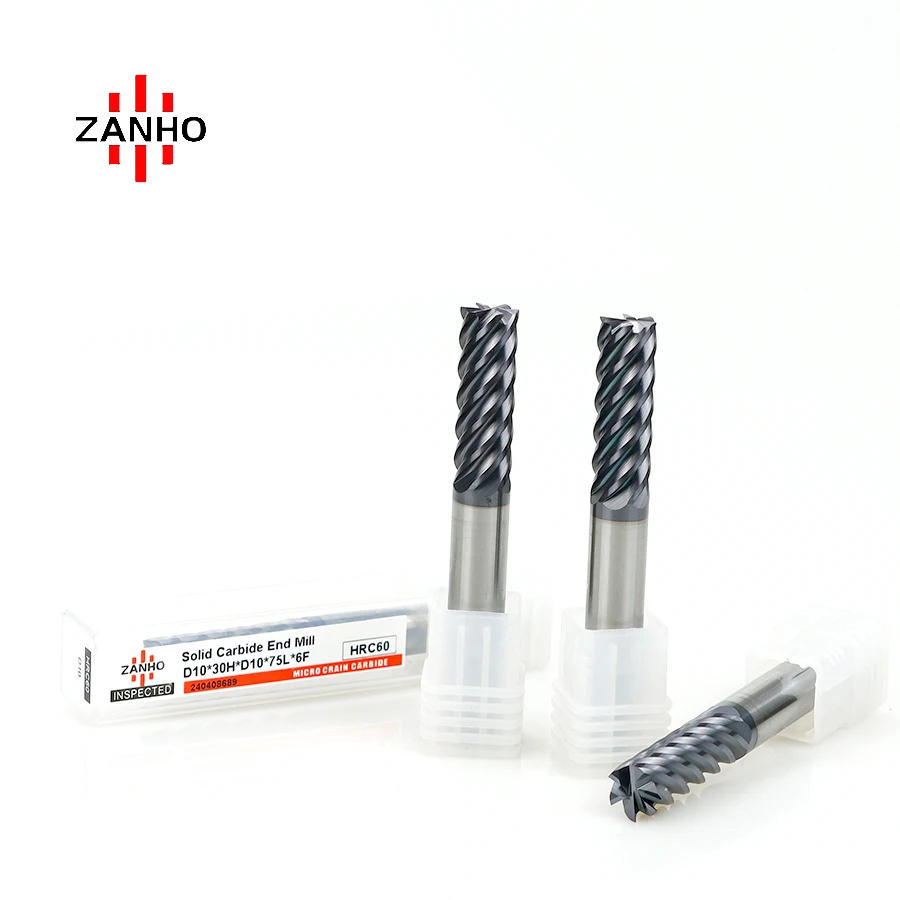 ZANHO China Supplier Cemented 6 Flutes Carbide Burr End Mill Cutters for Sale Cutting Tools