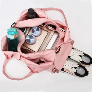 Sports Bag for Men and Women with Shoe Compartment & Wet Compartment Weekender Travel Bag Leisure Handbag Foldable Gym Bag