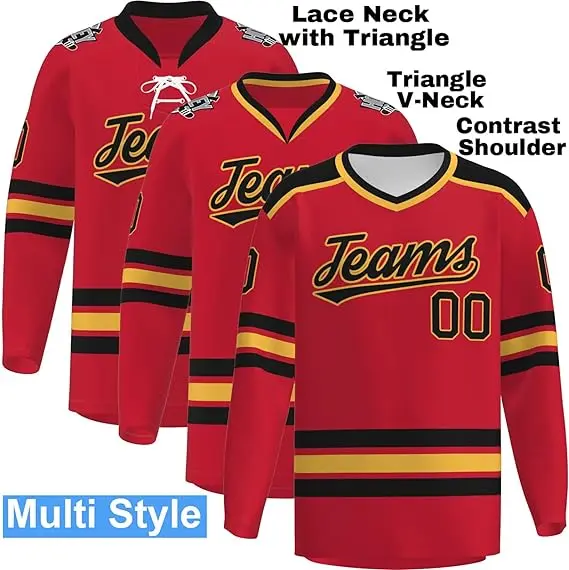 OEM Service Good Quality Stitched Ice Hockey Jersey Comfortable Sports Game Ice Hockey Uniform Manufacture